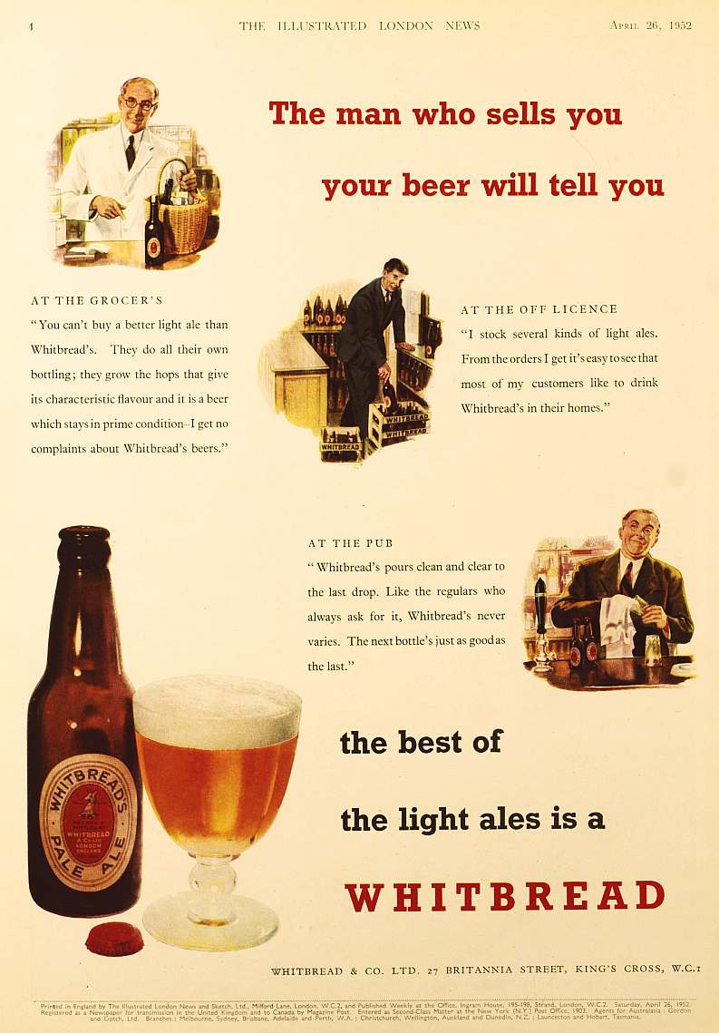 advert Whitbreads pale ale